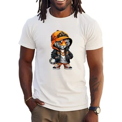 Banco T-Shirt Lion King of the Jungle Orange/Schwarz/Weiß