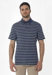 ORGANICATION Poloshirt Men's Striped Polo T-shirt Navy/Off White