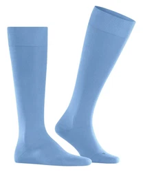 FALKE Kniestrümpfe Energizing Cotton Hellblau/Blau