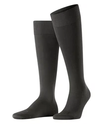 FALKE Kniestrümpfe Energizing Cotton Schwarz/Grau/Dunkelgrau