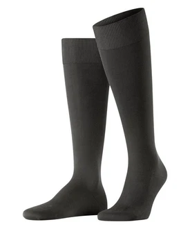FALKE Kniestrümpfe Energizing Cotton Schwarz/Grau/Dunkelgrau