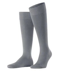 FALKE Kniestrümpfe Energizing Cotton Grau/Dunkelgrau