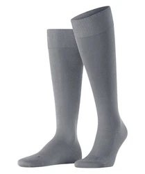FALKE Kniestrümpfe Energizing Cotton Grau/Dunkelgrau