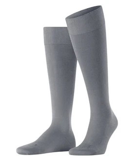 FALKE Kniestrümpfe Energizing Cotton Grau/Dunkelgrau