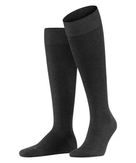 FALKE Kniestrümpfe Energizing Wool Schwarz/Dunkelgrau/Grau