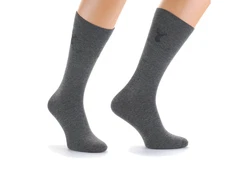 Hirschthal Businesssocken Herren Business Socken Freizeitsocken Basicsocken Dunkelgrau/Grau