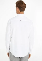 Tommy Jeans Langarmhemd TJM REG LINEN BLEND SHIRT Weiß/Creme/Grau