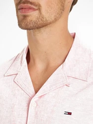 Tommy Jeans Hemd TJM LINEN BLEND CAMP SHIRT EXT Rosa/Lila