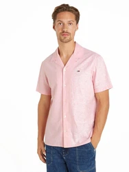 Tommy Jeans Hemd TJM LINEN BLEND CAMP SHIRT EXT Rosa/Lila