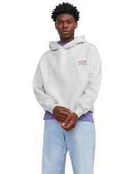 Jack & Jones Sweatshirt Santorini Grau/Lila/Fliederfarben