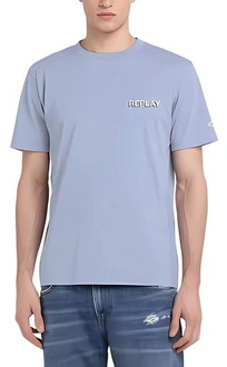 Replay T-Shirt BASIC Blau/Hellblau/Grau
