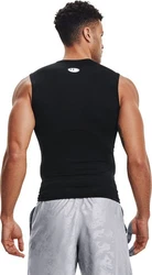 Under Armour T-Shirt HeatGear Armour UA HG ARMOUR COMP SL Grau/Silber/Dunkelblau/Schwarz