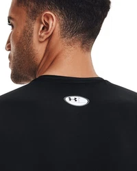 Under Armour T-Shirt HeatGear Armour UA HG ARMOUR COMP SL Grau/Silber/Dunkelblau/Schwarz