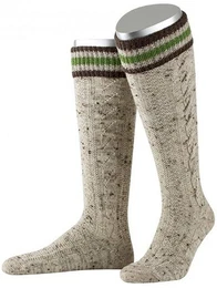 Trachtensocken Kniestrumpf Bert (1-Paar) handverarbeitet (braun meliert)