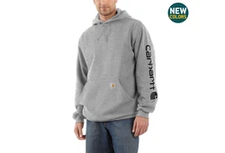 Carhartt Kapuzensweatshirt Logo Hooded Sweatshirt K288 grau/Hellgrau/Schwarz/heather grey/black
