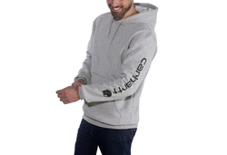 Carhartt Kapuzensweatshirt Logo Hooded Sweatshirt K288 grau/Hellgrau/Schwarz/heather grey/black