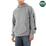 Carhartt Kapuzensweatshirt Logo Hooded Sweatshirt K288 grau/Hellgrau/Schwarz/heather grey/black