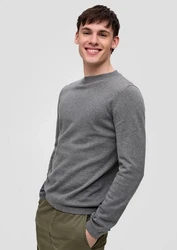 QS Strickpullover Basic Dunkelgrau/Grau/Hellblau/Hellgrau