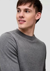 QS Strickpullover Basic Dunkelgrau/Grau/Hellblau/Hellgrau