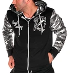 Jaylvis Collegejacke Herren Sweatjacke Sportjacke Joggingjacke mit Kapuze Marine/Royal
