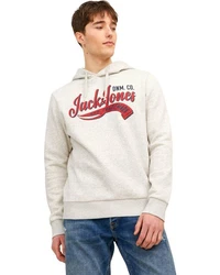 Jack & Jones Kapuzensweatshirt Logoprint Rosa