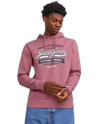 Jack & Jones Kapuzensweatshirt Logoprint Rosa