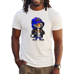 Banco T-Shirt Lion King of the Jungle Silber/Blau/Weiß/Dunkelblau/Grün/Hellblau/Orange