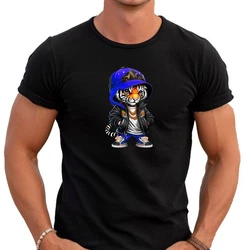Banco T-Shirt Lion King of the Jungle Schwarz/Grau/Silber