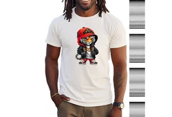 Banco T-Shirt Lion King of the Jungle Rot/Weiß/Schwarz/Orange/Grün