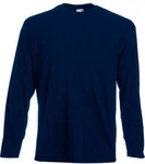 Fruit of the Loom Langarmshirt Valueweight Long Sleeve Herren T-Shirt Dunkelblau/Blau