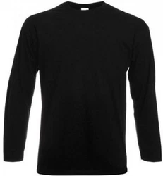 Fruit of the Loom Langarmshirt Valueweight Long Sleeve Herren T-Shirt Schwarz