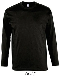SOLS Langarmshirt Monarch Herren T-Shirt Schwarz/Dunkelgrün