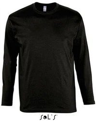 SOLS Langarmshirt Monarch Herren T-Shirt Schwarz/Dunkelgrün