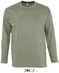 SOLS Langarmshirt Monarch Herren T-Shirt Dunkelgrün/Khaki/Grün