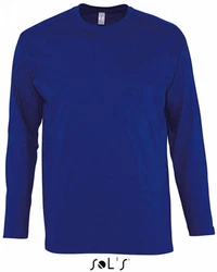 SOLS Langarmshirt Monarch Herren T-Shirt Blau/Dunkelblau