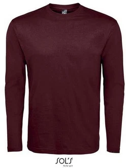 SOLS Langarmshirt Monarch Herren T-Shirt Dunkelrot/Bordeaux SOLS Langarmshirt Monarch Herren T-Shirt Dunkelrot/Bordeaux