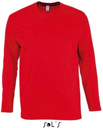 SOLS Langarmshirt Monarch Herren T-Shirt Rot
