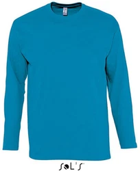 SOLS Langarmshirt Monarch Herren T-Shirt Türkis/Blau