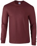 Gildan Langarmshirt Ultra Cotton Long Sleeve Herren T-Shirt Dunkelrot/Bordeaux