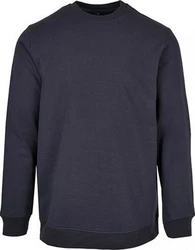 Build Your Brand Langarmshirt Herren Basic Crewneck Regular Fit 