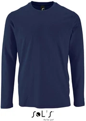 SOLS Langarmshirt Herren Long-Sleeve T-Shirt Imperial Dunkelblau/Blau