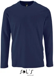 SOLS Langarmshirt Herren Long-Sleeve T-Shirt Imperial Dunkelblau/Blau