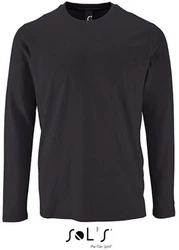 SOLS Langarmshirt Herren Long-Sleeve T-Shirt Imperial Dunkelgrau/Schwarz/Lila/Dunkelblau
