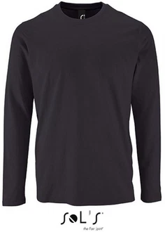 SOLS Langarmshirt Herren Long-Sleeve T-Shirt Imperial Dunkelgrau/Schwarz/Lila/Dunkelblau