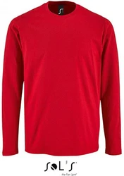 SOLS Langarmshirt Herren Long-Sleeve T-Shirt Imperial Rot/Dunkelrot