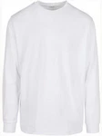 Build Your Brand Langarmshirt Herren Shirt Organic Longsleeve Weiß/Grau/Creme