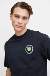 Casual Friday T-Shirt CFTue Relaxed Fit Tee mit Brustprint 