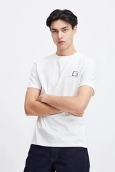 Casual Friday T-Shirt CFThor Logo Tee Weiß/Grau/Creme/Hellgrau