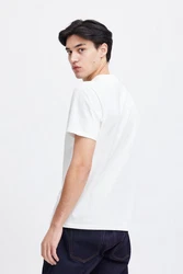 Casual Friday T-Shirt CFThor Logo Tee Weiß/Grau/Creme/Hellgrau