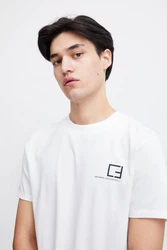 Casual Friday T-Shirt CFThor Logo Tee Weiß/Grau/Creme/Hellgrau